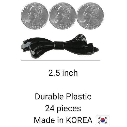 Miniatura 3 de Juego de 24 pinzas para el cabello, pasadores para el cabello para mujeres y niñas, accesorios para el cabello grueso y fino, pequeño, negro