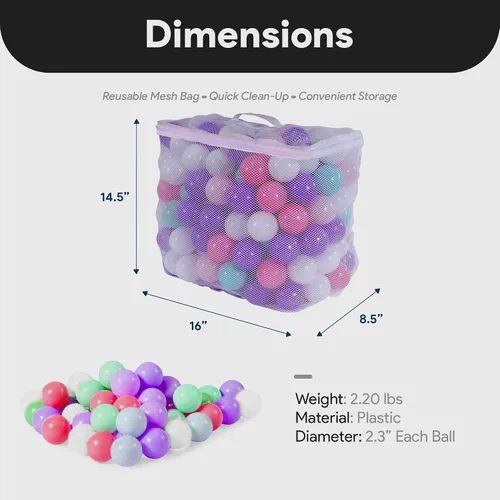 Miniatura 3 de BalanceFrom 2.3-Inch Phthalate Free BPA Free Non-Toxic Crush Proof Play Balls Pit Balls- 6 Bright