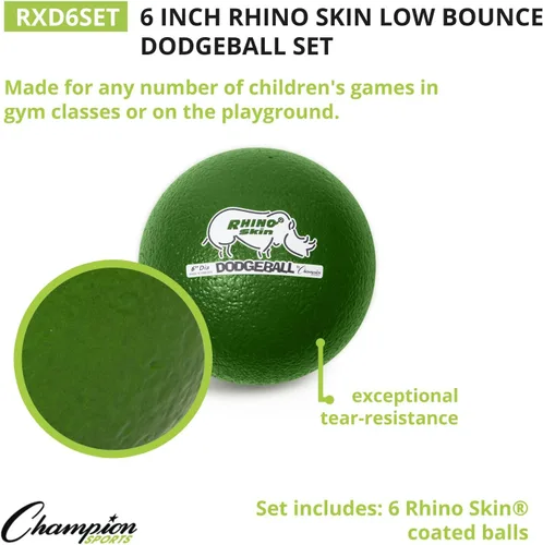 Miniatura 2 de Champion Sports® Rhino Skin® Juego de pelotas de eva de bajo rebote y unidades individuales para patio de juegos, educación física, patio trasero