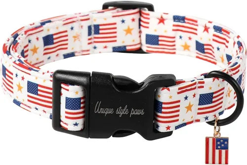 Miniatura 57 de Unique style paws - Collar para perro con hebilla de metal, naranja, duradero, lindo collar para perros pequeños, medianos y grandes