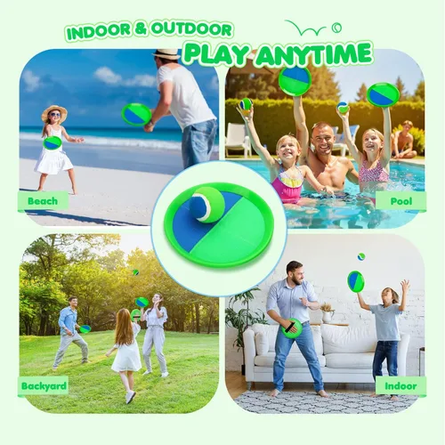 Miniatura 5 de Juego de pelotas para lanzar y atrapar mejorado, juegos familiares para niños, juguetes para rellenar calcetines, resistente al agua, ideal para Azul