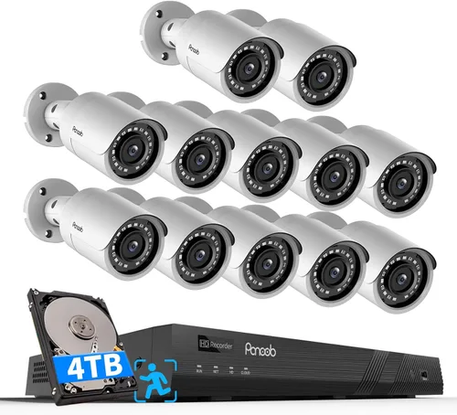 Miniatura 9 de Sistema de cámara de seguridad de 8 canales, 8 cámaras de vigilancia IP PoE con cable de 5 MP para exteriores con detección humana AI, acceso