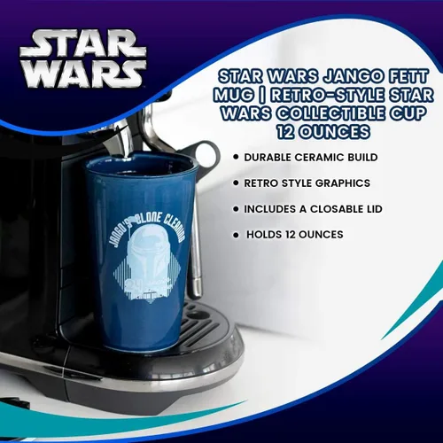 Miniatura 7 de Se7en20 Star Wars Jango Fett Taza de café Taza coleccionable de Star Wars de estilo retro Taza de cerámica con capacidad para 12 onzas