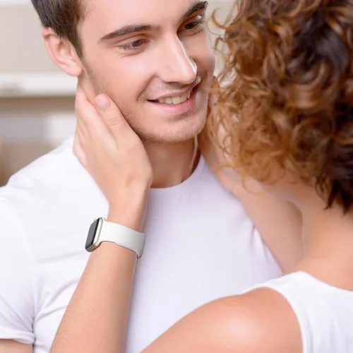 Miniatura 5 de Correas deportivas compatibles con Apple Watch de 1.65, 1.73, 1.77, 1.77, 1.61, 1.49, 1.57 y 1.73 pulgadas, para mujeres y hombres, correa de Blanco