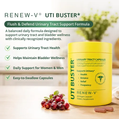 Miniatura 2 de UTI Buster - Suplemento para la salud del tracto urinario con arándano, D-manosa y vitamina C, apoya la salud de la vejiga y el apoyo urinario