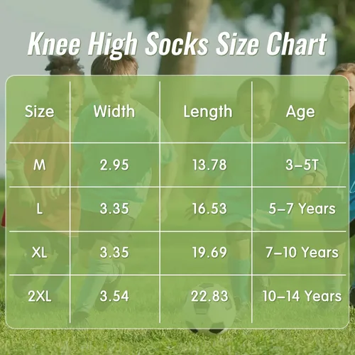 Miniatura 6 de American Trends Kids Soccer Socks Youth Boys Baseball Youth Football Softball Girls Knee High Socks 6 Pairs