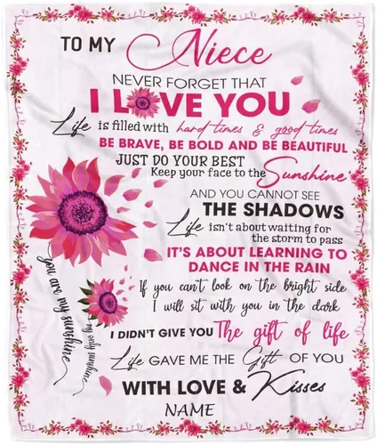 Miniatura 23 de Manta personalizada con texto en inglés «To My Niece», de Aunt Auntie Uncle Always Remember How Much I Love You Moon Butterfly Birthday Christmas