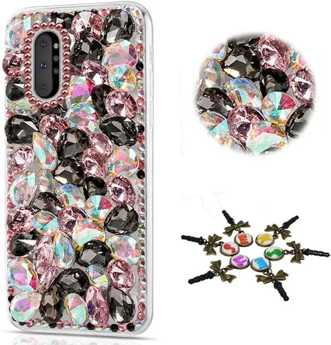 Miniatura 9 de Sparkle - Funda compatible con Samsung Galaxy Note 10, elegante funda 3D hecha a mano con diseño de diamantes de imitación, diseño de mariposas