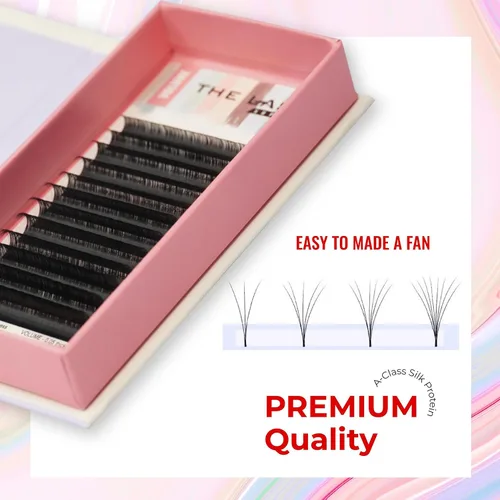 Miniatura 3 de THE LASH SUPPLY PREMIUM - Extensión de pestañas de volumen 0.03, 0.05, 0.07 de grosor - longitud de mezcla C/CC/D y 0.354-0.787 in, extensiones