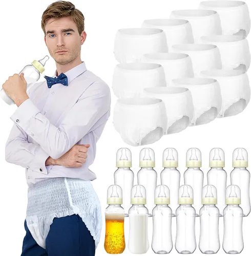 Miniatura 9 de Hushee 6 Sets de Juegos Divertidos de Botellas de Plástico para Baby Shower, Juegos Para Biberones de Plástico, Pañales Desechables, Regalos
