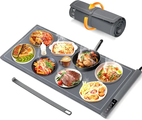 Miniatura 17 de Tapete de calentamiento para alimentos extra grande - 36"x16" bandejas de calentamiento eléctricas para buffets de fiestas, calentadores