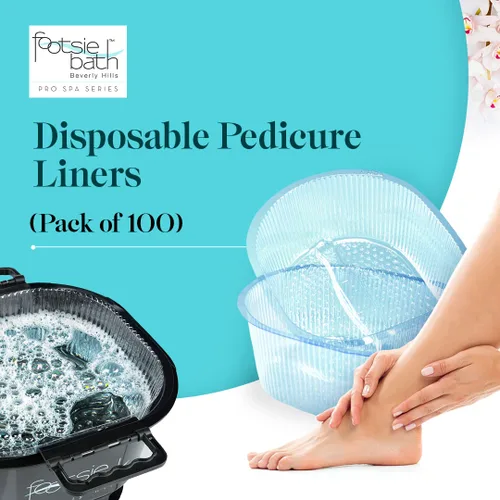 Miniatura 2 de Footsie - Revestimientos de baño desechables originales para pedicura, 100