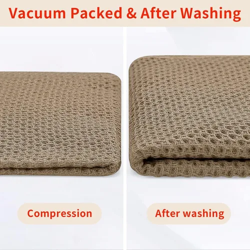 Miniatura 225 de Homaxy Trapos de cocina de 100% algodón, tejido de punto gofre, ultrasuaves, absorbentes y de secado rápido, 12 x 12 pulgadas, paquete de 6, blanco