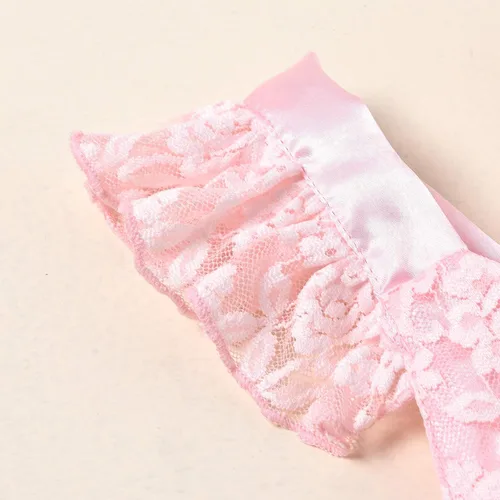 Miniatura 4 de CIYCUIT Traje de bebé niña para primer cumpleaños de tul de encaje vestido tutú de princesa ropa de fotografía para primer cumpleaños