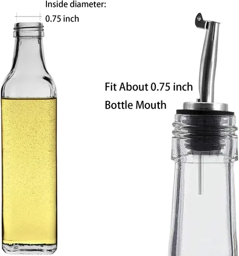Miniatura 3 de Axe Sickle Juego de 2, 6, o 12 picos vertedores de acero inoxidable, para botellas. Picos de corcho, despachadores de aceite de oliva o licor. Pico