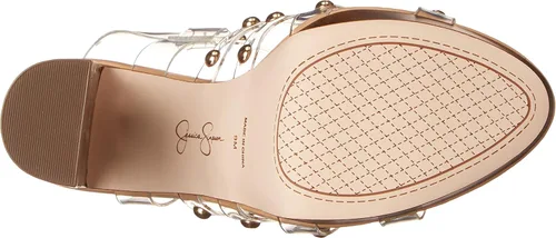 Miniatura 4 de Jessica Simpson Rienne - Sandalias de tacón gladiador con plataforma enjaulada para mujer