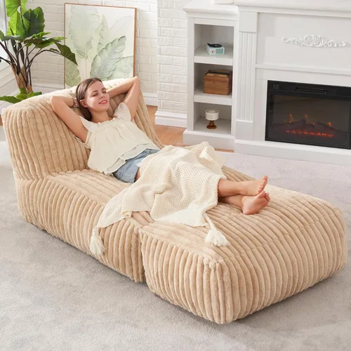 Miniatura 11 de Hobestluk Puf con espuma viscoelástica, tela de piel sintética ultrasuave, diseño ergonómico, puf pequeño, para sala de estar, dormitorio, sala