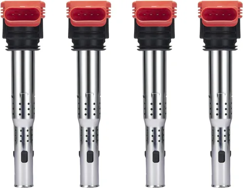 Miniatura 13 de BDFHYK Paquete de bobinas de encendido UF529 y bujías de iridio 4644 compatibles con Audi A3 A4 Allroad Quattro A5 Quattro Q5 TT Quattro Volkswagen