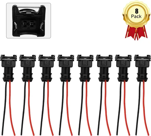 Miniatura 6 de 8 piezas de conector de inyector de combustible EV1 OBD1 enchufe arnés de cable de cableado coleta telar clip corte para RC, Bosch, Honda, Ford