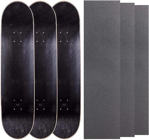 Miniatura 33 de Cal 7 Tablas de patineta de arce en blanco con cinta de agarre (paquete de 3, combinaciones)