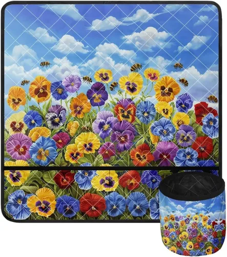 Miniatura 42 de Alfombrilla para máquina de coser con estampado de manzanas rojas para mesa con bolsillos, resistente al polvo, compatible con máquina de coser