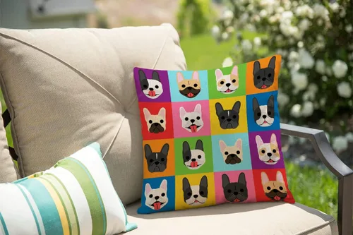 Miniatura 15 de Solekla Funda de almohada cuadrada de lino y algodón con flores blancas y negras, funda de cojín decorativa para sofá de 18 x 18 pulgadas Sl157