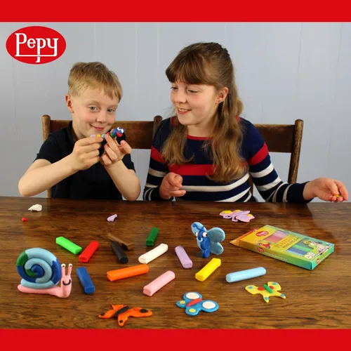 Miniatura 3 de Pepy Plastilina - Arcilla de modelado reutilizable y que no se seca; juego de 24; 2 de cada uno de 12 colores, 0.8 onzas cada uno, perfecto
