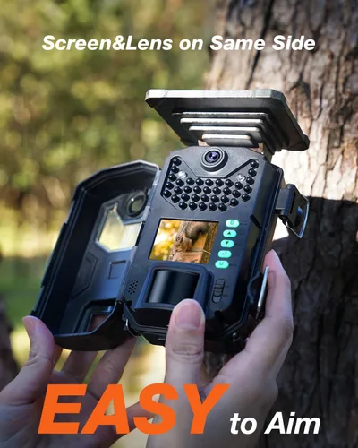 Miniatura 6 de iZEEKER Cámara de Sendero Solar con Visión Nocturna Activada por Movimiento 4K 30fps 48MP, Cámara de Caza, Sin WiFi, Batería de Litio de Alta