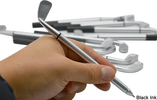 Miniatura 6 de Maydahui 12 bolígrafos de golf, divertidos deportes, golf, club, accesorios, tinta de gel negra, para estudiantes, compañeros de trabajo, jefe