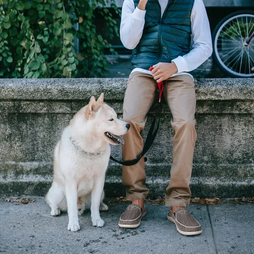 Miniatura 6 de Zapatos sin cordones para hombre, mocasines de lona para fascitis plantar con soporte para el arco, zapatos ortopédicos casuales antideslizantes