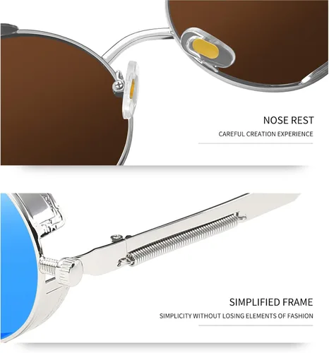 Miniatura 5 de Gafas de sol Joopin polarizadas, estilo Lennon, redondas, gafas de sol estilo hippy redondas para mujer y hombre