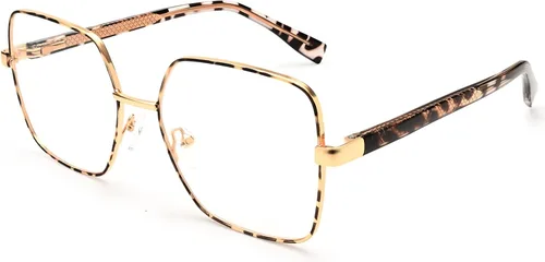 Miniatura 9 de Dollger Gafas cuadradas de gran tamaño con bloqueo de luz azul para mujeres y hombres, marco de metal, antiluz azul, para uso en pantalla