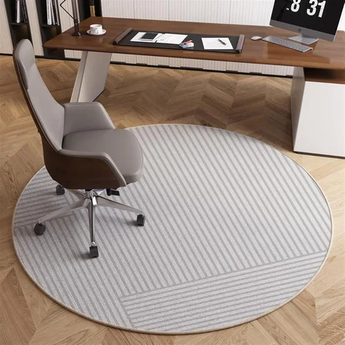 Miniatura 14 de Tapete para silla de oficina para suelo de madera dura, computadora, videojuegos, protector de piso, tapete redondo de protección de azulejos de A1