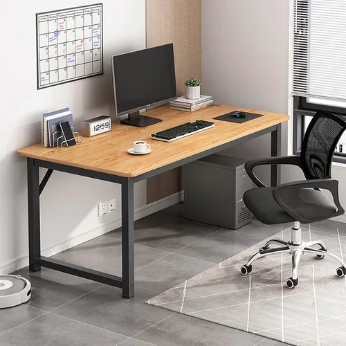 Miniatura 7 de Escritorio de PC moderno de estilo simple, estación de trabajo resistente para sala de estudio, escritorio industrial de 29.6 pulgadas de alto, mesa