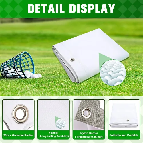 Miniatura 3 de aikeec Golf Simulator Impact Screen: 7mm Thickened hScreen for Indoor/Home/Garage Training - Ultra Clear Impact Screen with 32 pcs Grommets Holes