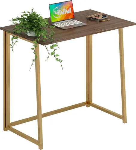 Miniatura 9 de 4NM Escritorio Pequeño Móvil Plegable de 23.6", Mesa de Computadora con Ruedas Plegable para Casa y Oficina, Mesa de Escritura y Estudio