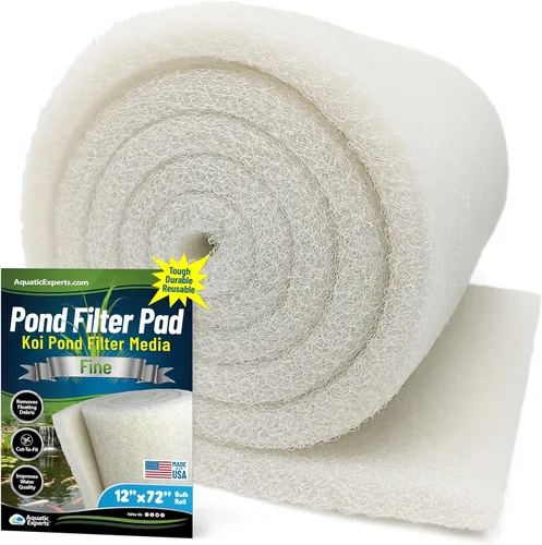 Miniatura 11 de Aquatic Experts Almohadilla de filtro clásica para estanque Koi FINE – Filtro de estanque en rollo blanco a granel, filtros de estanque ultra