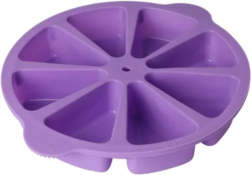 SHEbaking Molde de silicona triangular para hornear pan de maíz antiadherente para pastel de 8 cavidades, perfecto para brownies, magdalenas,
