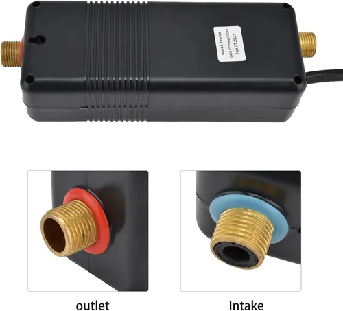 Miniatura 7 de Calentador de agua eléctrico sin tanque de 3 KW, calentador de agua caliente pantalla digital, mini calentador de agua caliente instantáneo