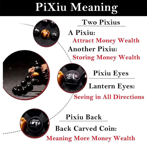 Miniatura 4 de Pulsera de obsidiana negra, pulsera de obsidiana negra Feng Shui para mujeres, hombres y parejas, hecha a mano con piedra tallada de ojo de tigre