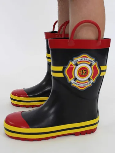 Miniatura 5 de Bombero Bombero Niños Niñas Estilo Traje Botas de lluvia (Niño pequeñoNiño)