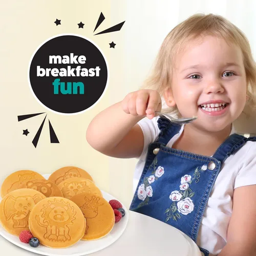 Miniatura 6 de Mini molde para panqueques de animales – Haz 7 animales únicos de zoológico Flapjack, incluyendo un elefante, jirafa y más, sartén antiadherente