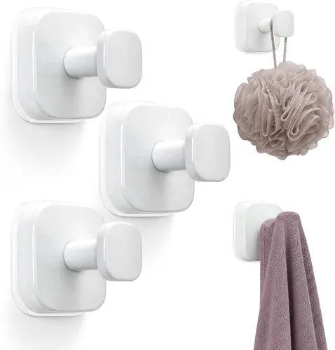 3 ganchos de ventosa para ducha, ganchos de ventosa para ducha, ganchos de puerta para colgar bata, lufa, ganchos de pared extraíbles para ventana