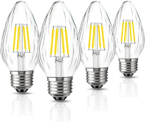 Miniatura 10 de Bombilla LED F15 de 4 W, equivalente a 40 W, bombillas Edison E26 regulables, color blanco suave de 2700 K, bombilla de porche delantero
