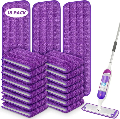 Miniatura 13 de 6 paquetes de almohadillas reutilizables para fregona compatibles con Swiffer PowerMop, almohadillas de microfibra para suelos de madera, repuestos