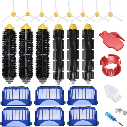 Piezas de repuesto Kit de accesorios para irobot Roomba 600 Series 694 695 677 671 690 680 660 650 620 614 595 585 564,3 cepillos de cerdas y 368