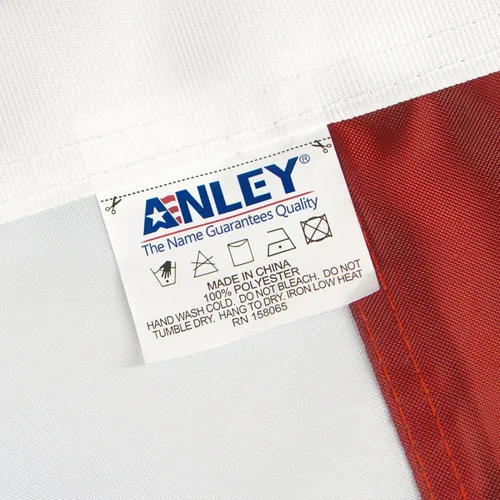 Miniatura 7 de Anley EverStrong - Bandera oficial de yates de 12 x 18 pulgadas, estrellas bordadas y rayas cosidas, 4 filas de costuras de cerradura, banderas
