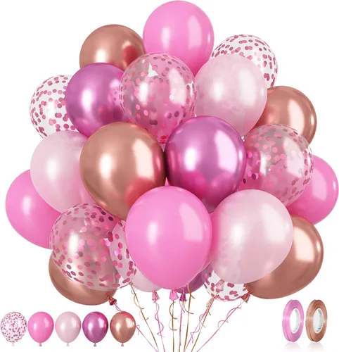 Miniatura 27 de Paready Globos de Frozen, 60 Piezas Globos de 12 Pulgadas Morado Azul Blancos y de Confeti de Nieve de Látex para Niñas Suministros de Fiesta Morado