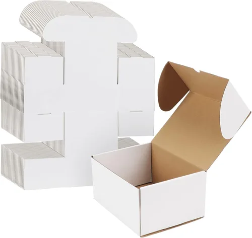 Miniatura 20 de WIFTREY Paquete de 40 cajas de envío pequeñas de 4.6 x 2.2 x 2.2 pulgadas para embalaje de pequeñas empresas, caja de correo de cartón corrugado