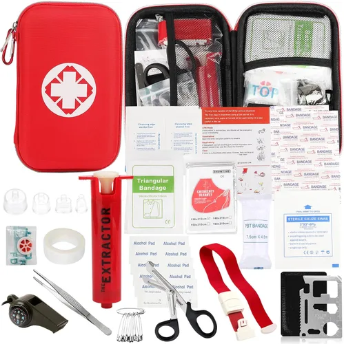 Miniatura 12 de Kit de mordida de serpiente, kit de picadura de abeja, suministros de primeros auxilios de emergencia, bomba de succión para extractor de veneno